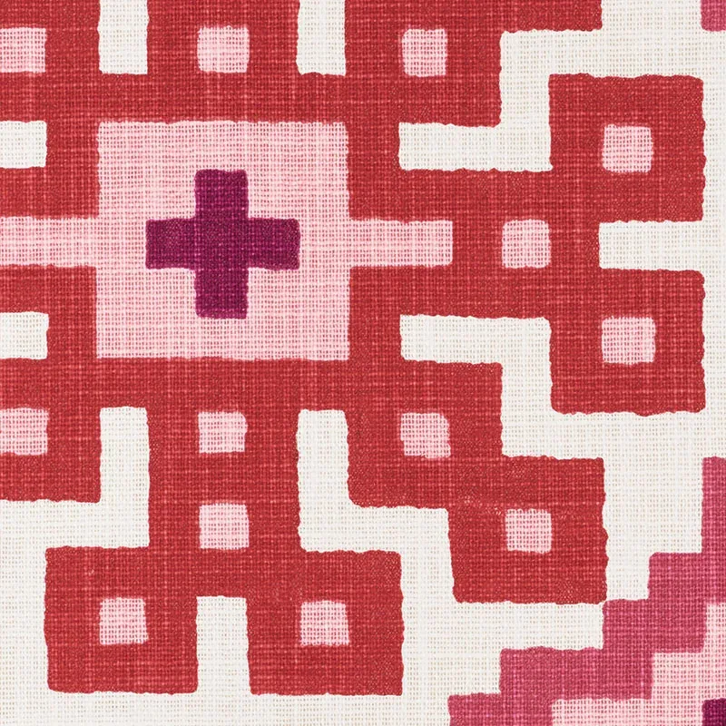 PALMETTO PRINT fabric VALENTINE color by Schumacher