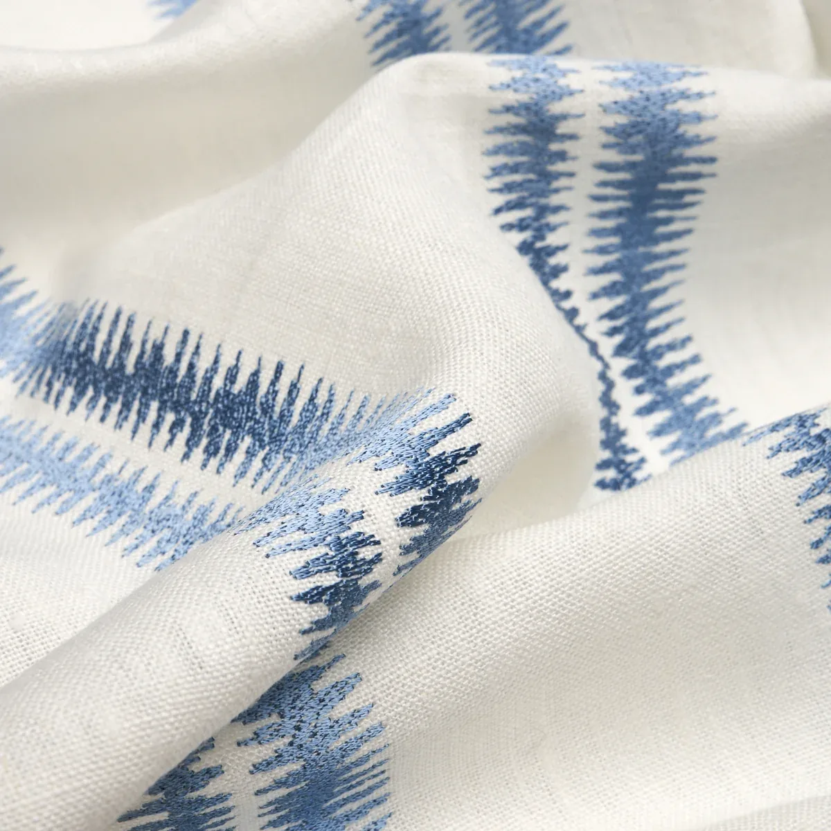 PALOMA EMBROIDERY fabric CHAMBRAY color by Schumacher