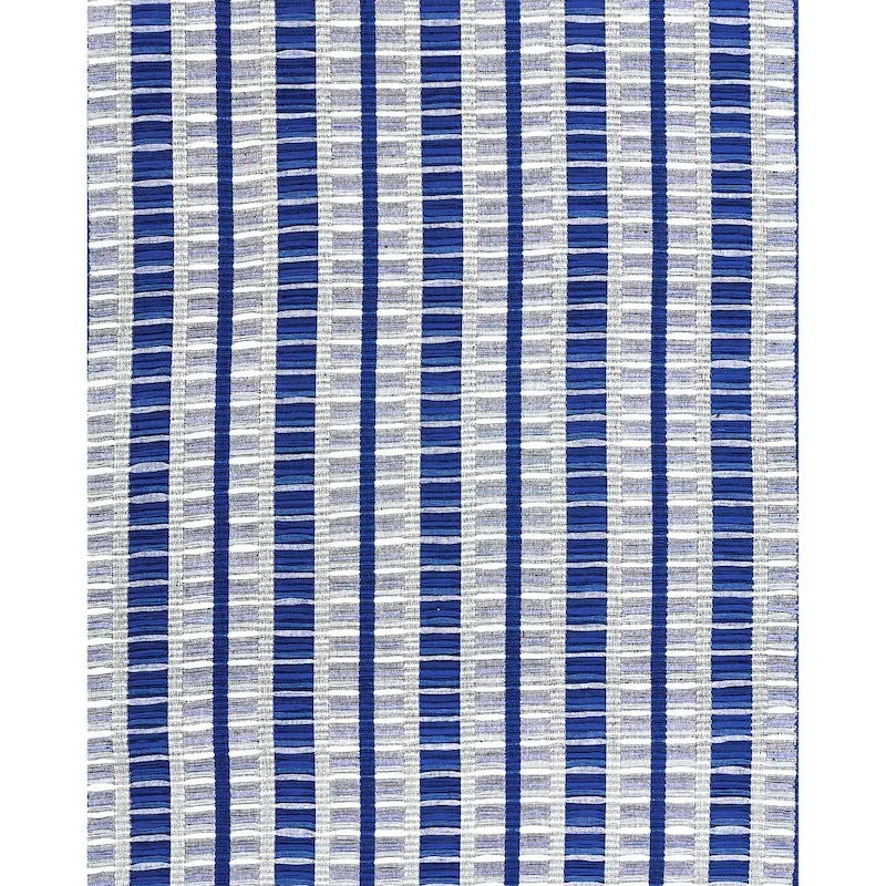 PALOPO HAND WOVEN STRIPE Fabric – AZUL | Schumacher | Wallpa PALOPO HAND WOVEN STRIPE fabric AZUL color by Schumacher