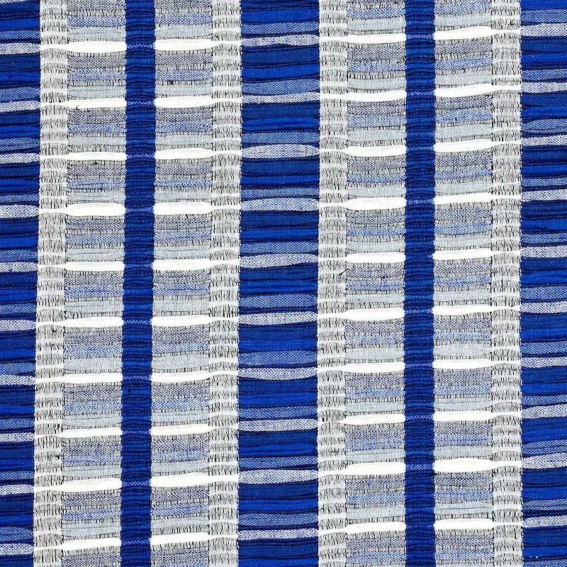 PALOPO HAND WOVEN STRIPE Fabric – AZUL | Schumacher | Wallpa PALOPO HAND WOVEN STRIPE fabric AZUL color by Schumacher