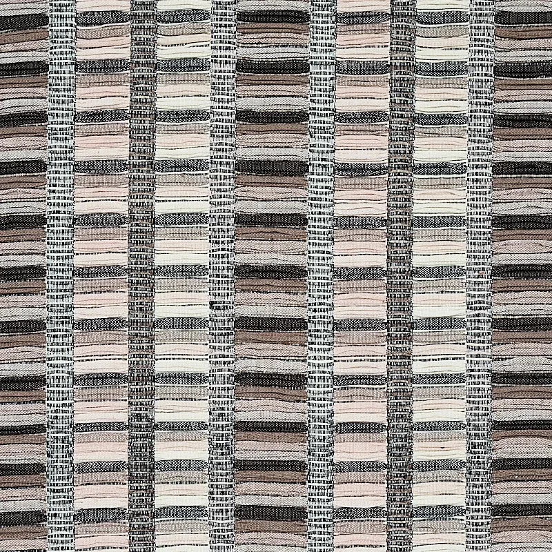 PALOPO HAND WOVEN STRIPE fabric BLACK color by Schumacher