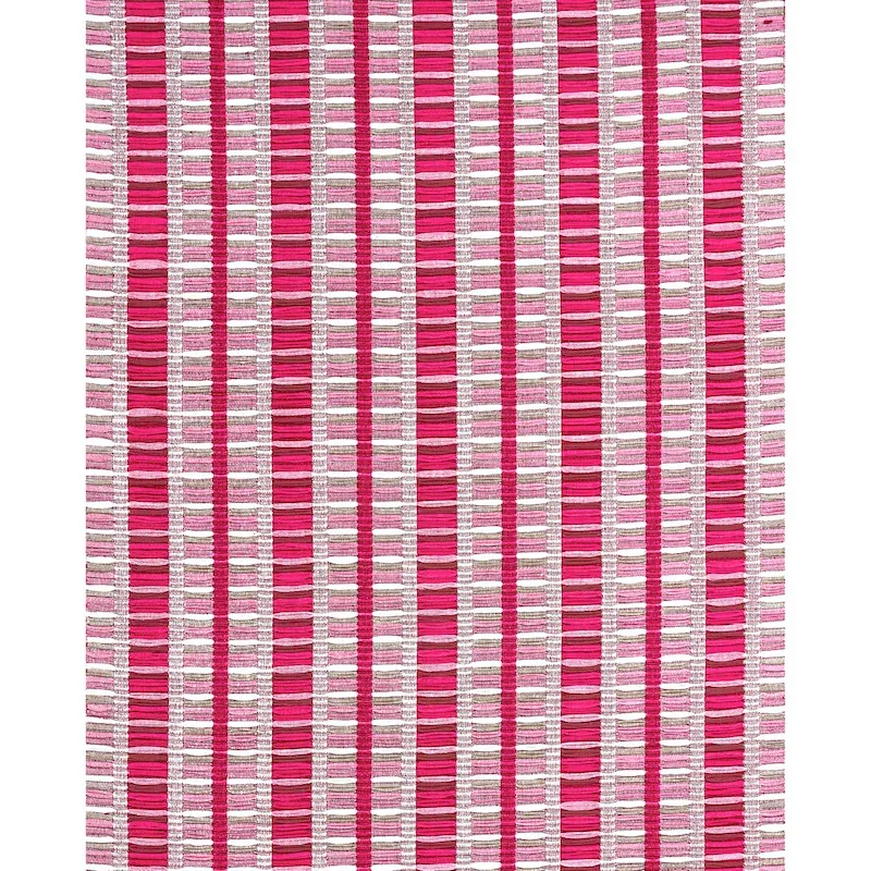 PALOPO HAND WOVEN STRIPE fabric FLAMINGO color by Schumacher