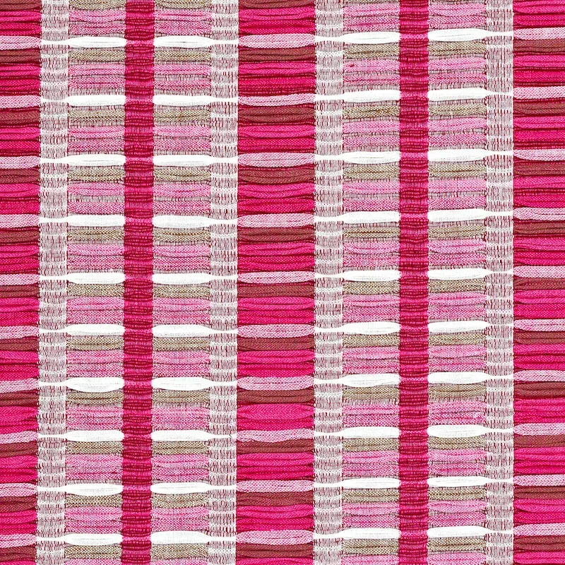 PALOPO HAND WOVEN STRIPE fabric FLAMINGO color by Schumacher