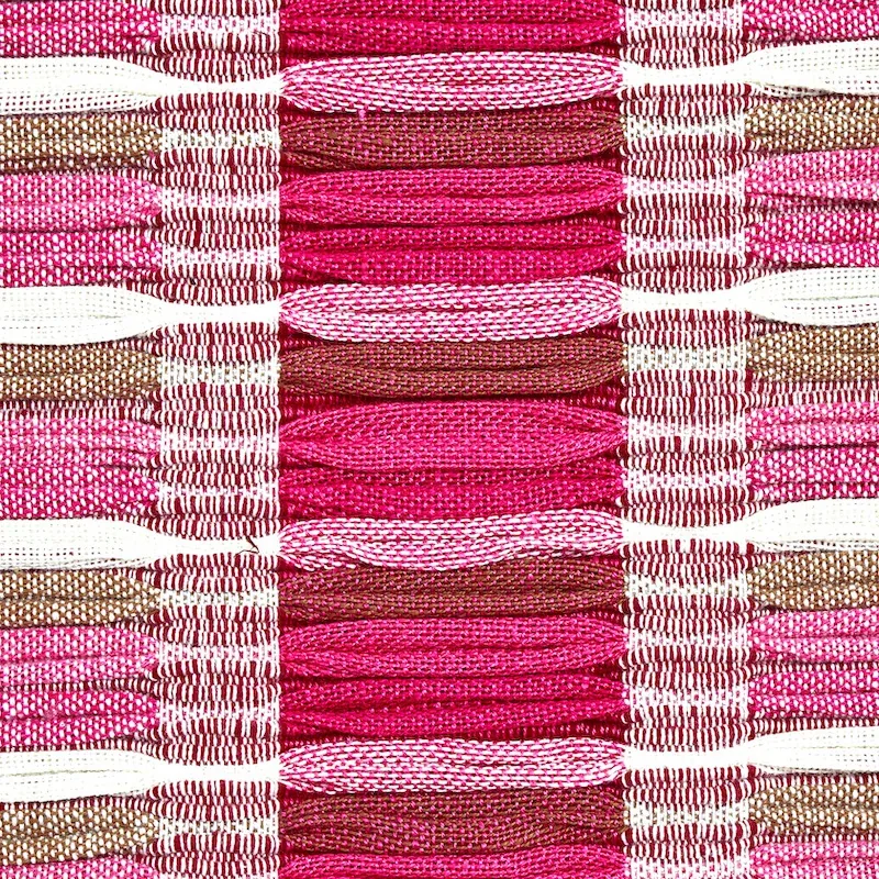 PALOPO HAND WOVEN STRIPE fabric FLAMINGO color by Schumacher