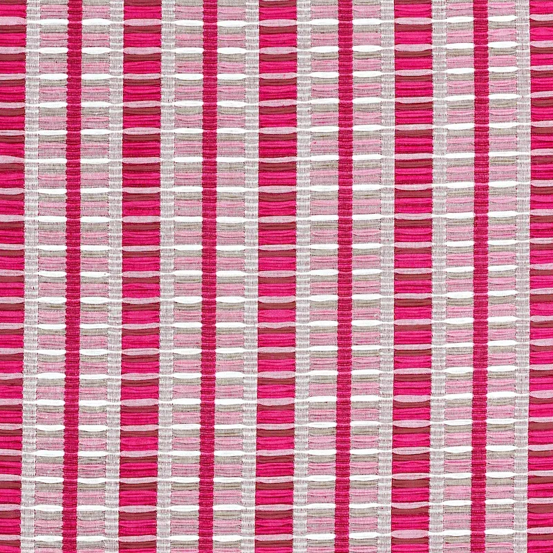 PALOPO HAND WOVEN STRIPE fabric FLAMINGO color by Schumacher