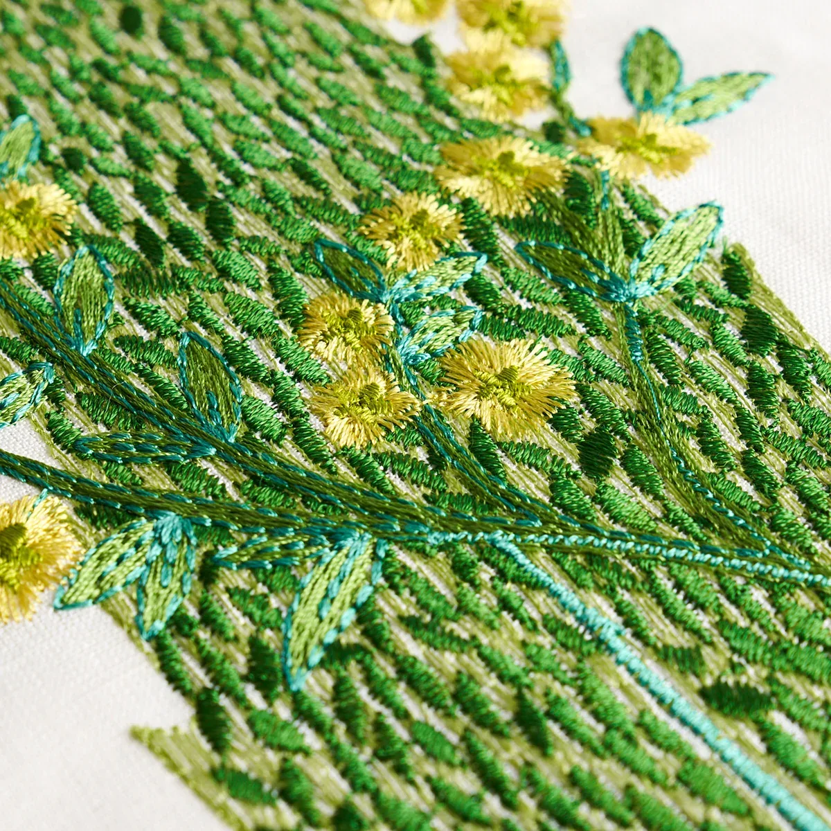 PANDORA EMBROIDERY Fabric – GREEN | Schumacher | Wallpaper T PANDORA EMBROIDERY fabric GREEN color by Schumacher