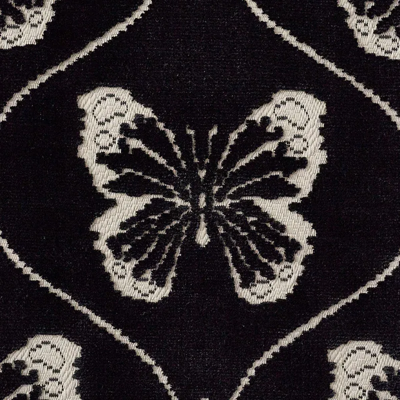 PAPILLON VELVET fabric ONYX color by Schumacher