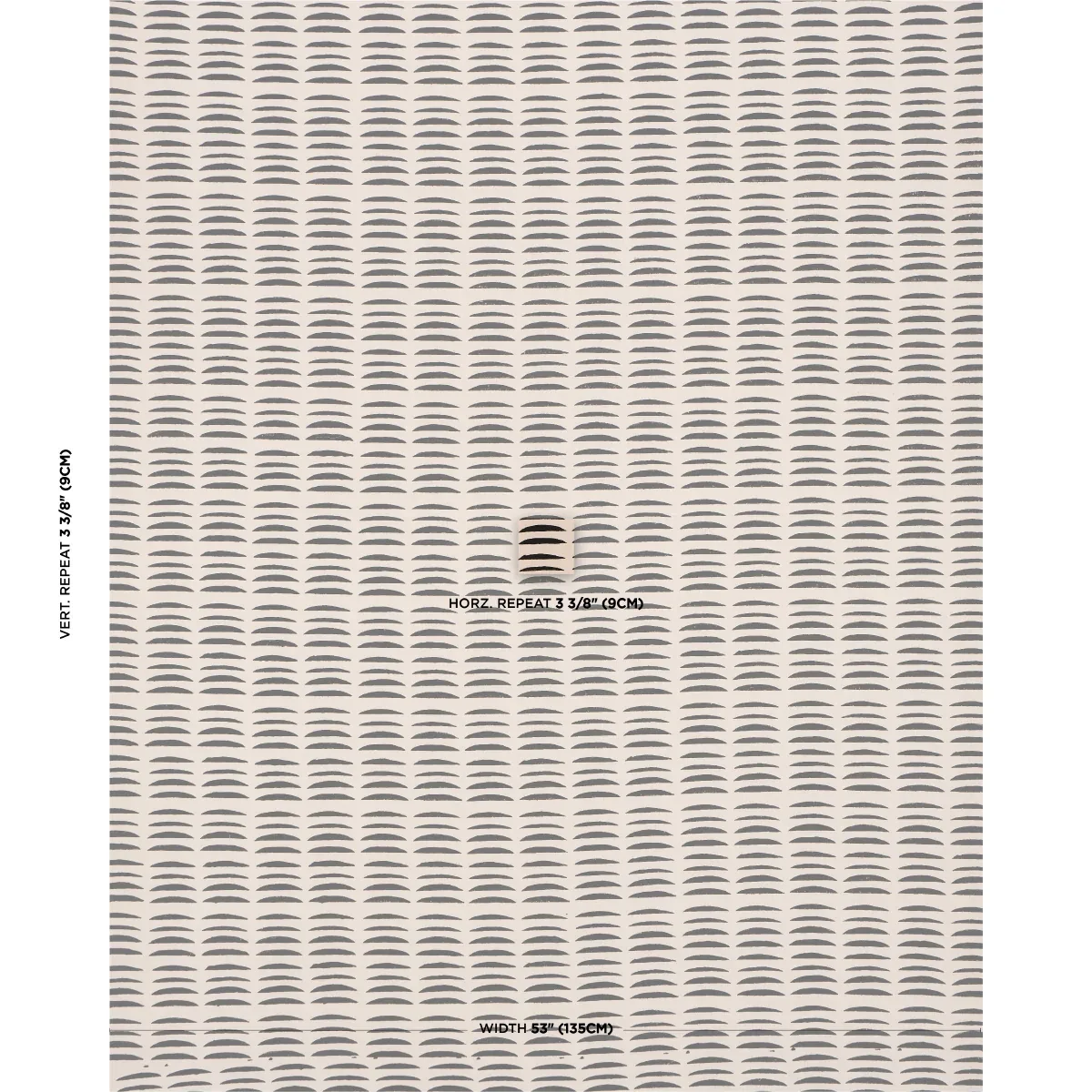 PARABLE HAND BLOCK fabric CHARCOAL color by Schumacher