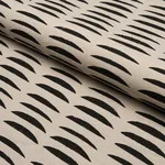 PARABLE HAND BLOCK fabric CHARCOAL color by Schumacher