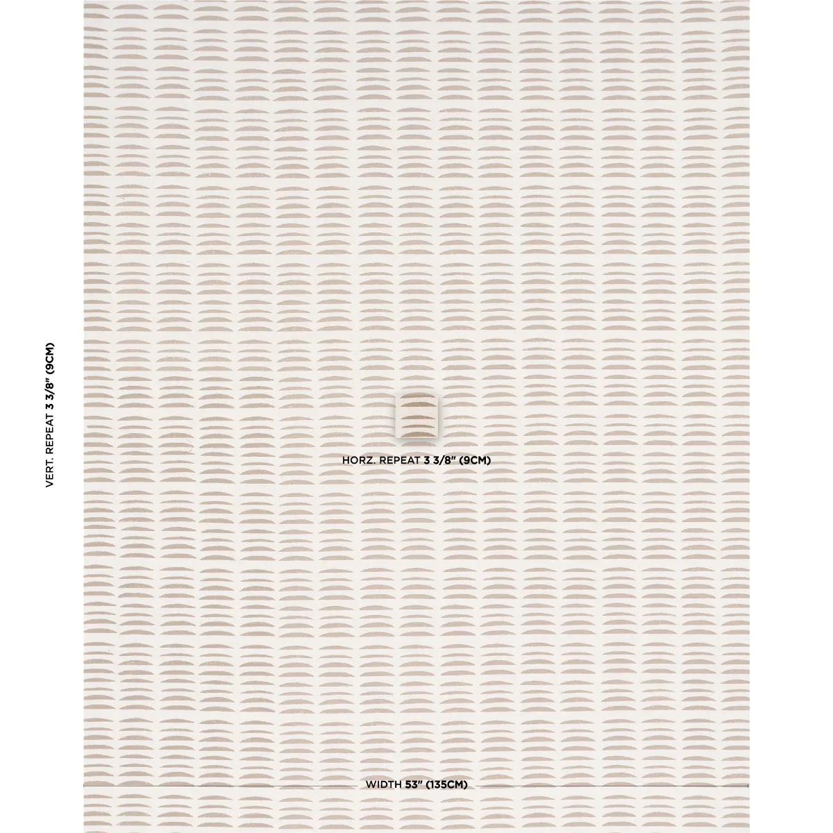 PARABLE HAND BLOCK fabric SAND color by Schumacher