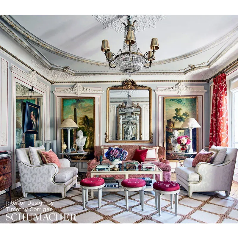 PARC MONCEAU Fabric – CIEL | Schumacher | Wallpaper Twins PARC MONCEAU fabric CIEL color by Schumacher