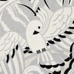 PARROTS MODERNE Fabric – DOVE | Schumacher | Wallpaper Twins PARROTS MODERNE fabric DOVE color by Schumacher