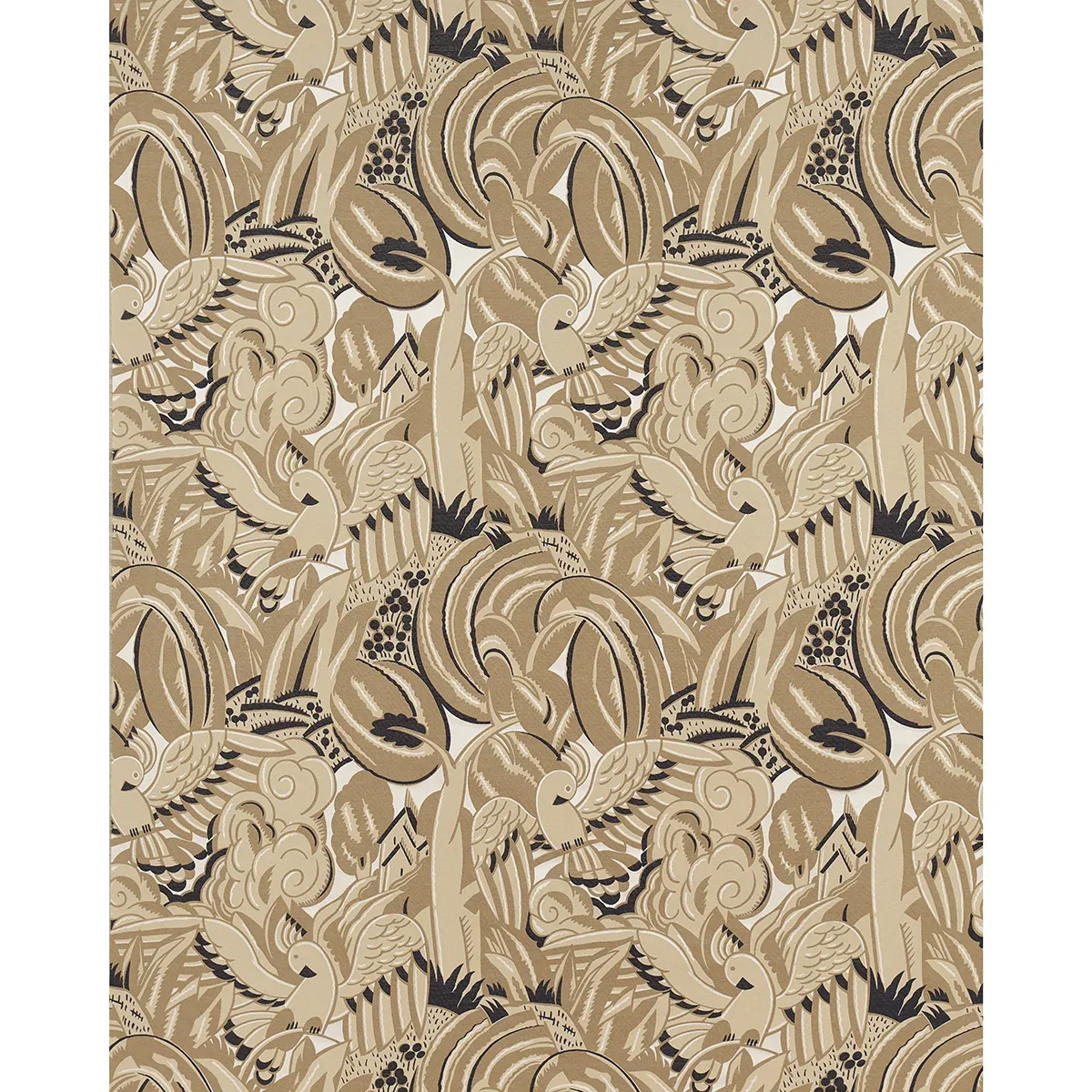 PARROTS MODERNE Fabric – SANDSTONE | Schumacher | Wallpaper PARROTS MODERNE fabric SANDSTONE color by Schumacher