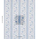 PARVATI FLORAL STRIPE Fabric – DELFT | Schumacher | Wallpape PARVATI FLORAL STRIPE fabric DELFT color by Schumacher