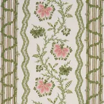 PARVATI FLORAL STRIPE fabric PETAL color by Schumacher