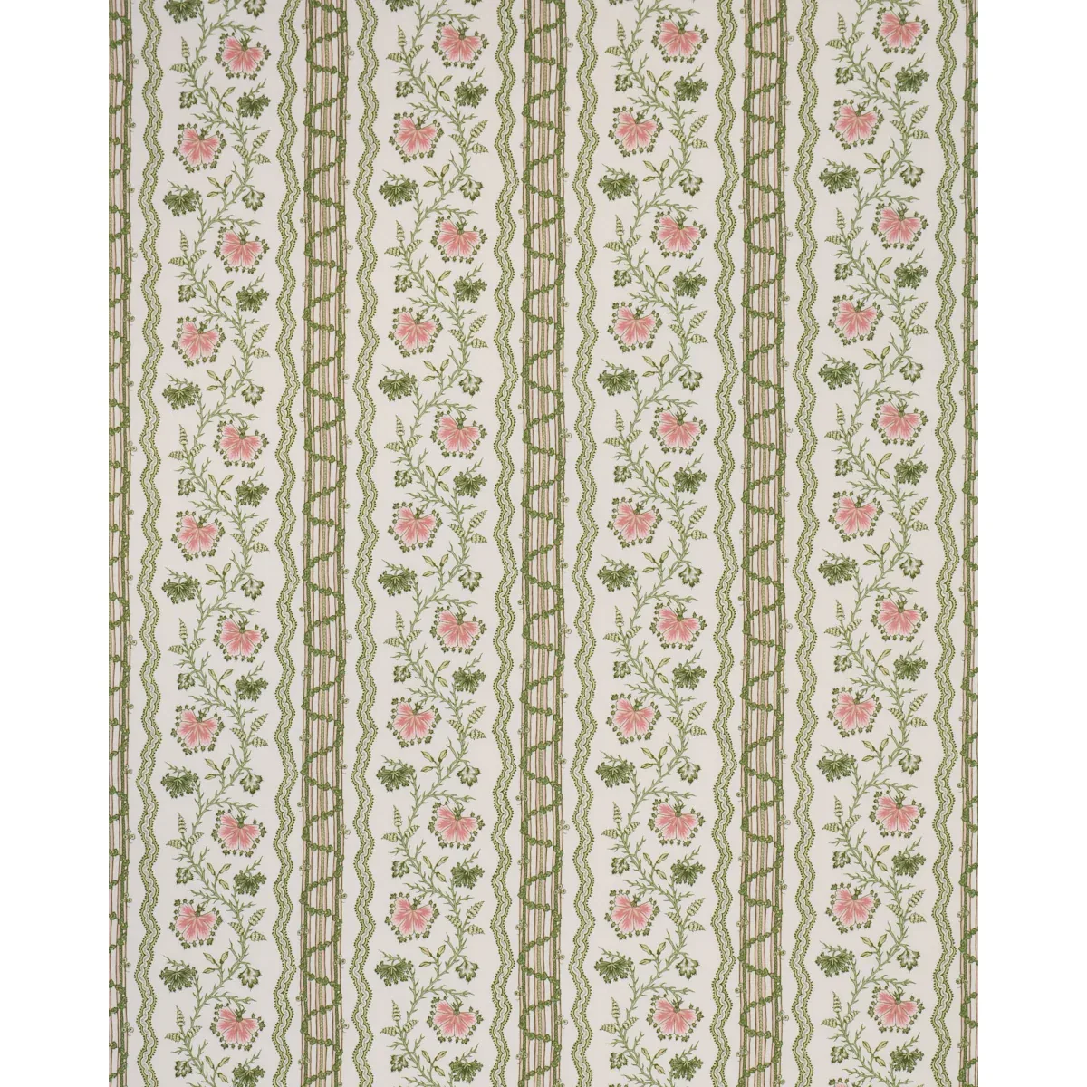 PARVATI FLORAL STRIPE fabric PETAL color by Schumacher