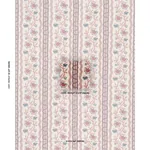 PARVATI FLORAL STRIPE fabric VERMILION color by Schumacher