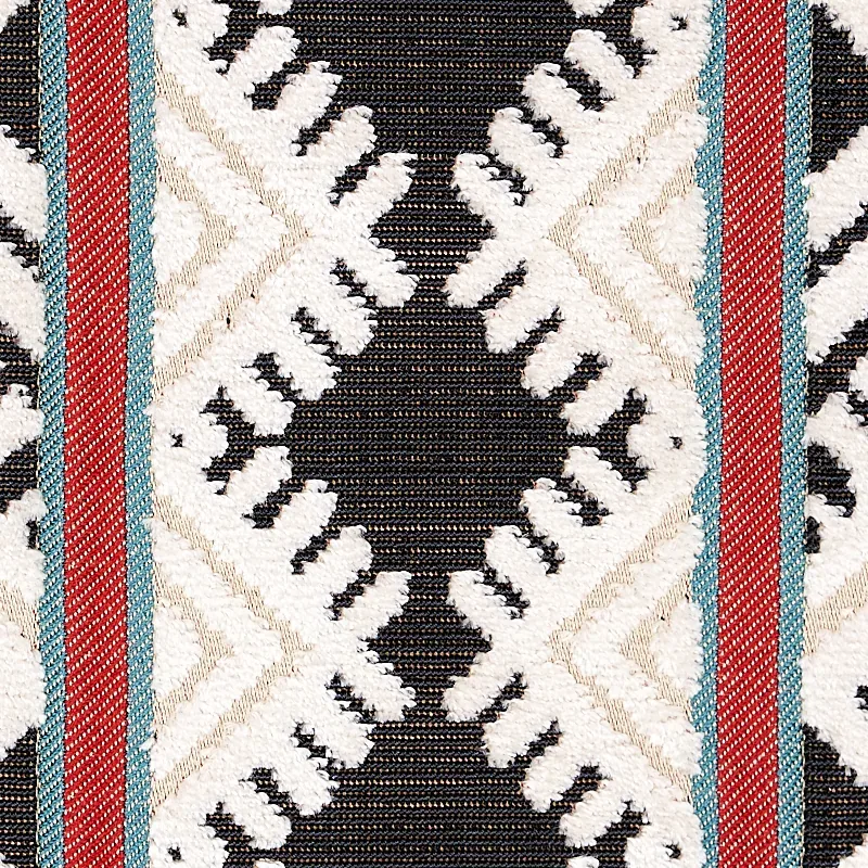 PARVIN VELVET Fabric – BLACK AND IVORY | Schumacher | Wallpa PARVIN VELVET fabric BLACK AND IVORY color by Schumacher