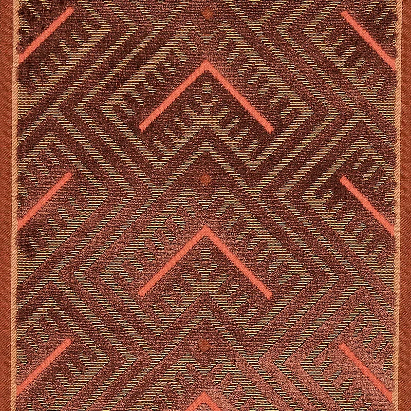 PARVIN VELVET Fabric – COPPER | Schumacher | Wallpaper Twins PARVIN VELVET fabric COPPER color by Schumacher