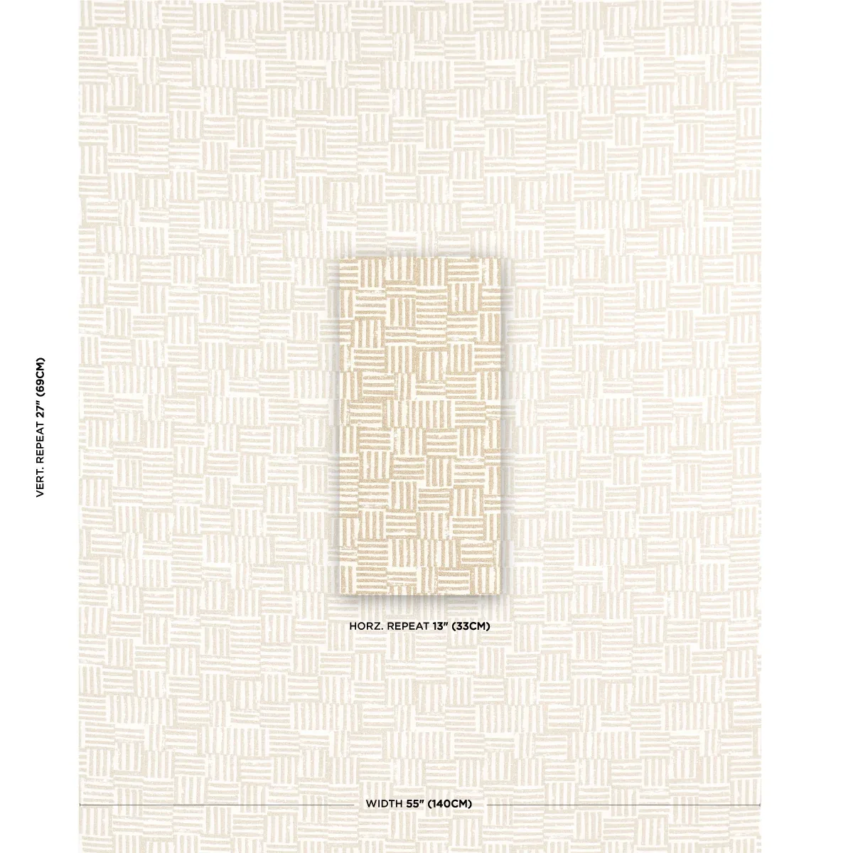 PATCHWORK fabric SAND color by Schumacher