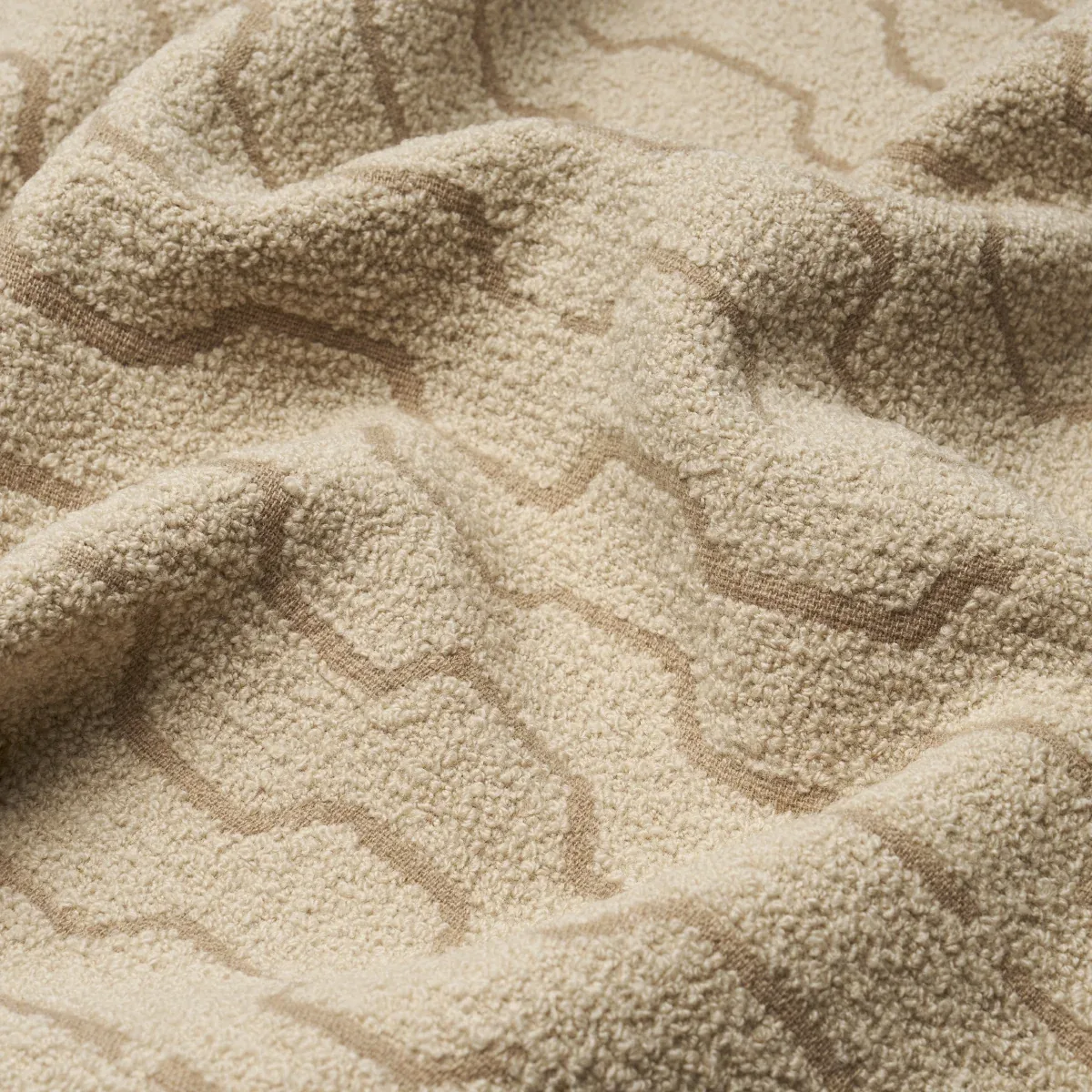 PATEK WOOL BOUCLÉ Fabric – SAND | Schumacher | Wallpaper Twi PATEK WOOL BOUCLÉ fabric SAND color by Schumacher