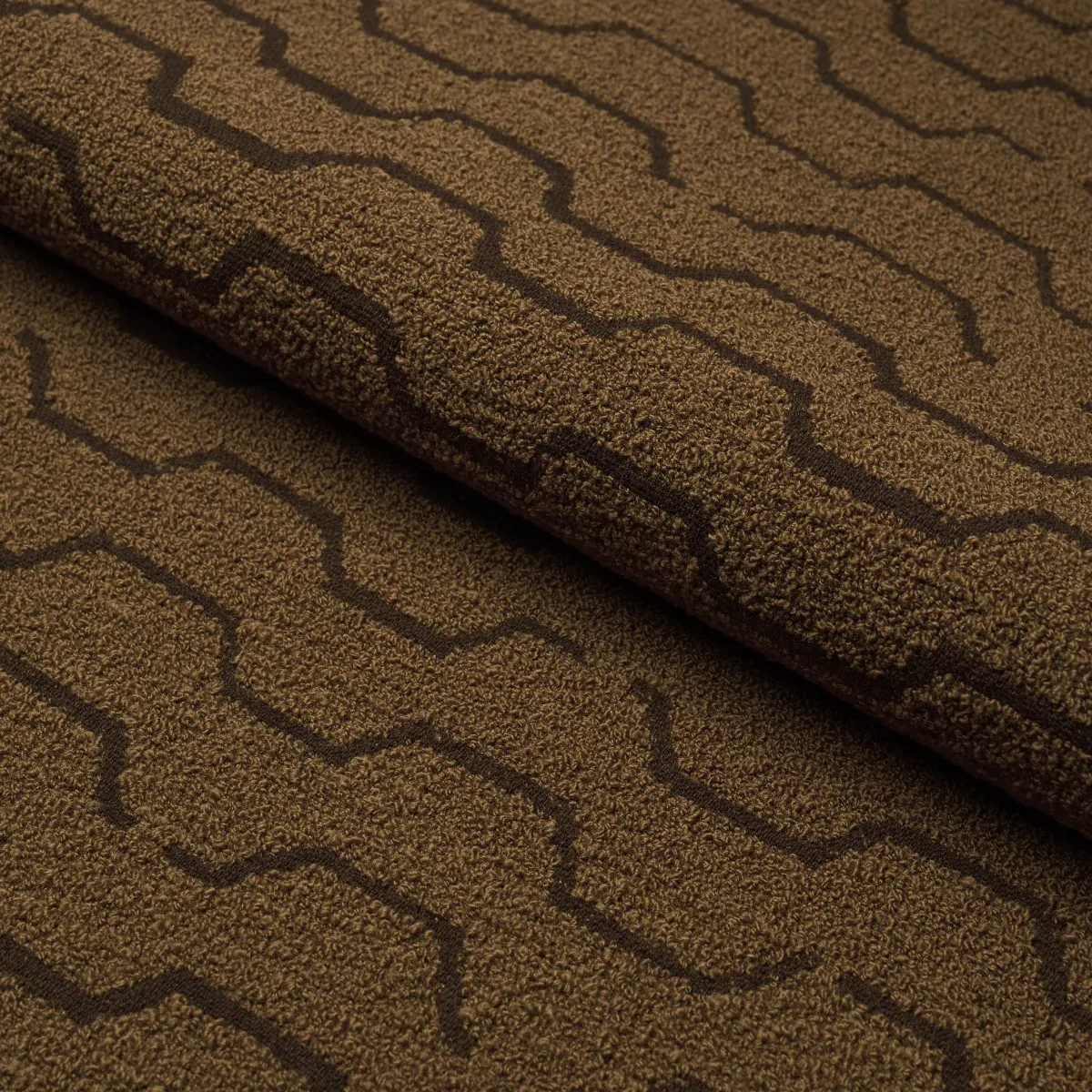 PATEK WOOL BOUCLÉ fabric UMBER color by Schumacher