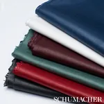 PATENT LINEN fabric PLUM color by Schumacher