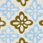 Pattee Hand Block Print fabric KHAKI color by Schumacher