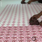 Pattee Hand Block Print fabric PINK color by Schumacher