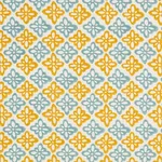 Pattee Hand Block Print fabric TURMERIC color by Schumacher