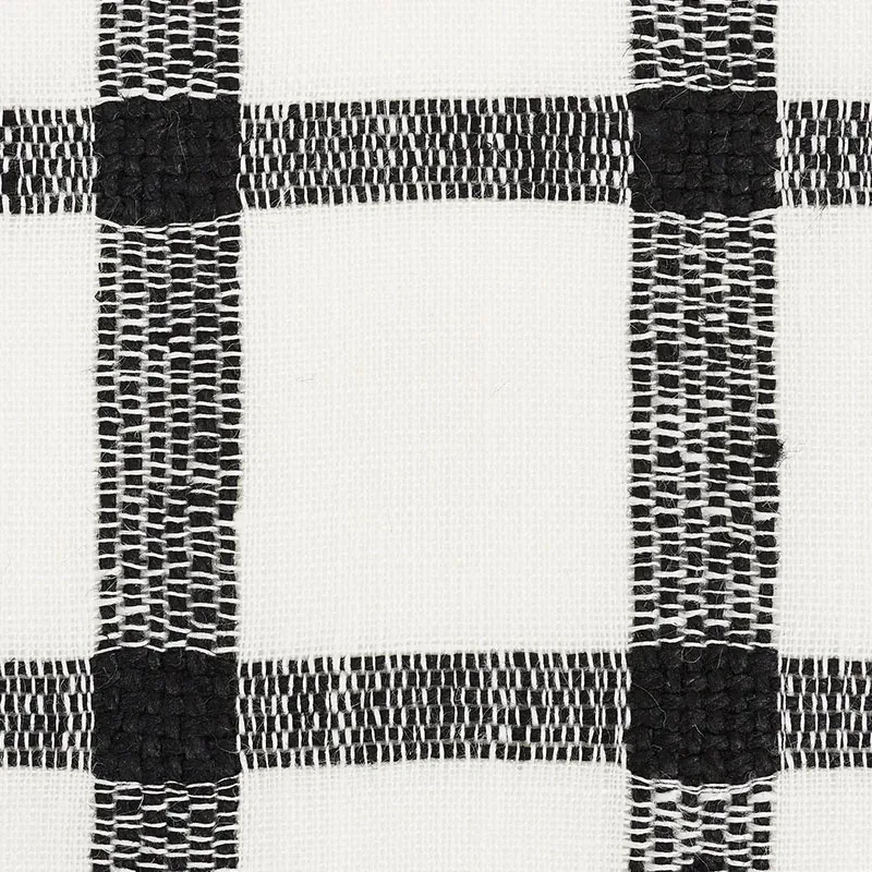 PAULINE CHECK CASEMENT Fabric – BLACKWORK | Schumacher | Wal PAULINE CHECK CASEMENT fabric BLACKWORK color by Schumacher