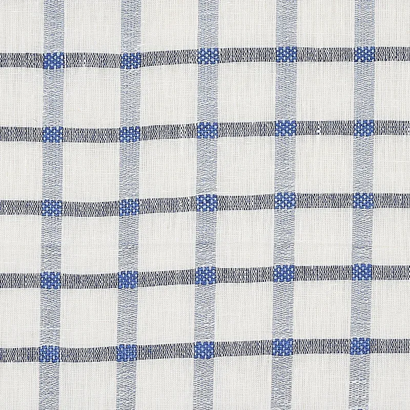 PAULINE CHECK CASEMENT Fabric – BLUE | Schumacher | Wallpape PAULINE CHECK CASEMENT fabric BLUE color by Schumacher