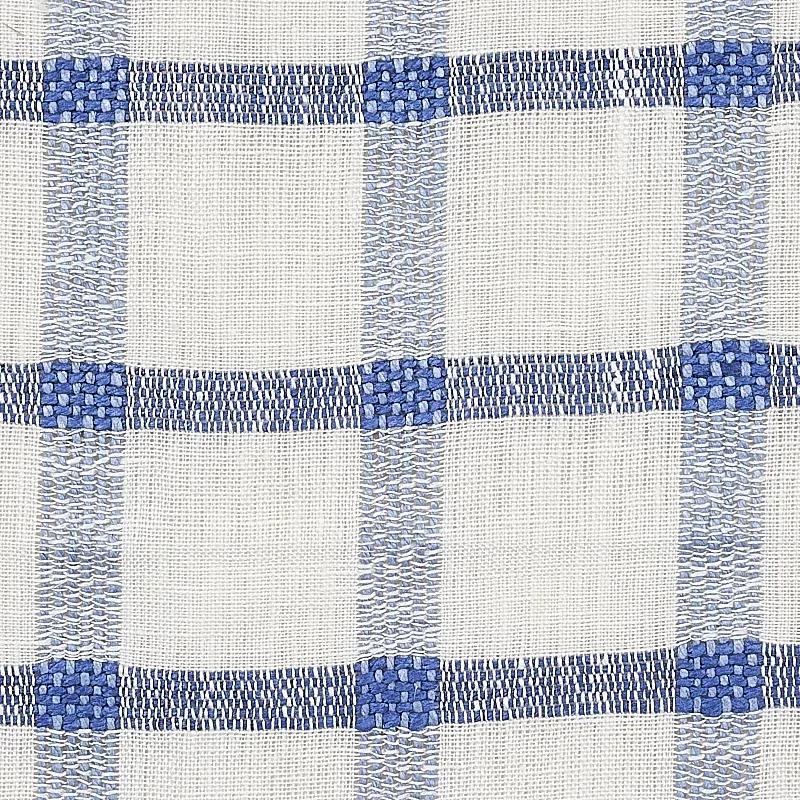 PAULINE CHECK CASEMENT Fabric – BLUE | Schumacher | Wallpape PAULINE CHECK CASEMENT fabric BLUE color by Schumacher