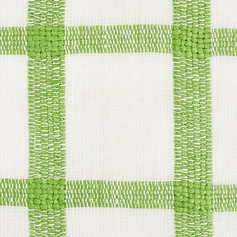 PAULINE CHECK CASEMENT Fabric – LEAF | Schumacher | Wallpape PAULINE CHECK CASEMENT fabric LEAF color by Schumacher