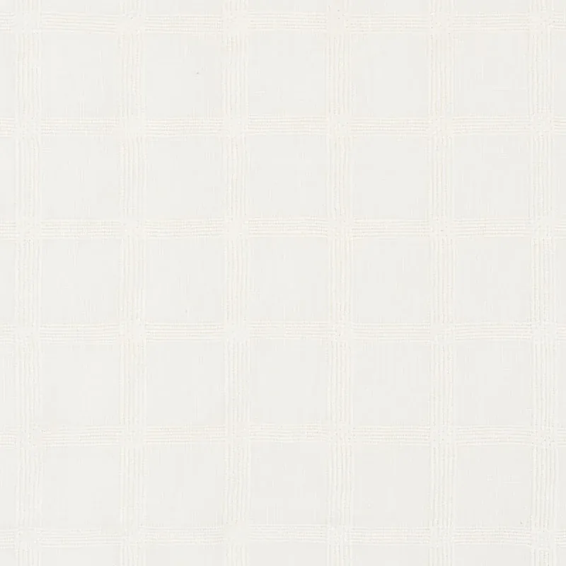 PAULINE CHECK CASEMENT fabric WHITEWORK color by Schumacher