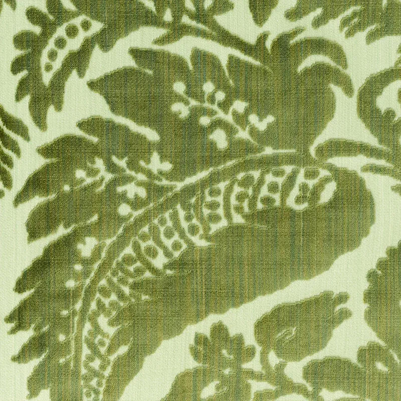 PAVIA SILK VELVET Fabric – OLIVINE | Schumacher | Wallpaper PAVIA SILK VELVET fabric OLIVINE color by Schumacher