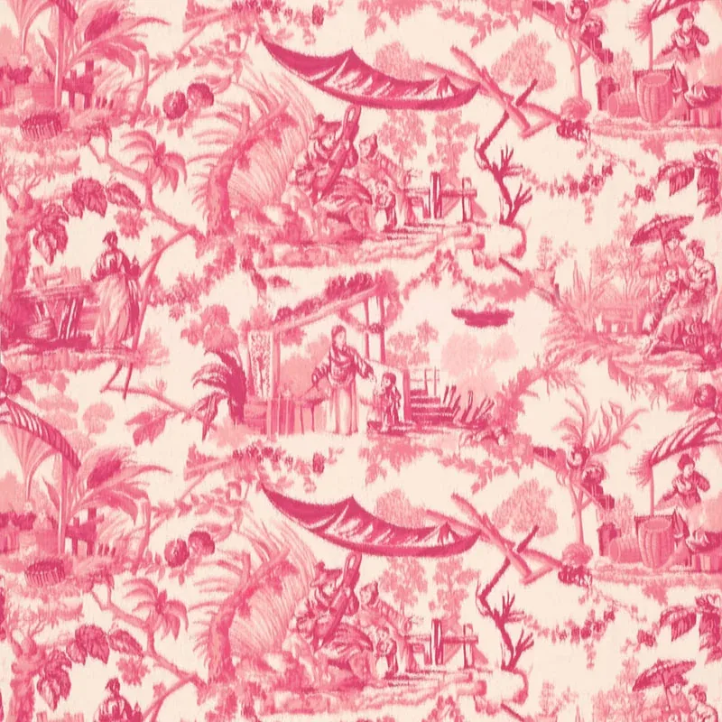 PAVILLON CHINOIS fabric PEONY color by Schumacher