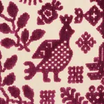 PAVONE VELVET fabric GARNET color by Schumacher