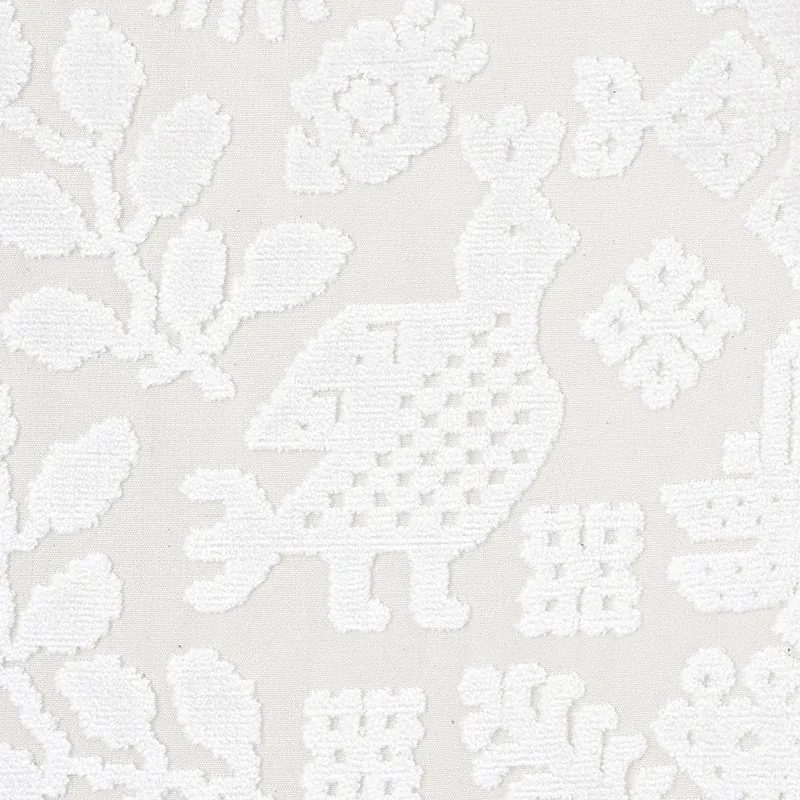 PAVONE VELVET Fabric – OPAL | Schumacher | Wallpaper Twins PAVONE VELVET fabric OPAL color by Schumacher