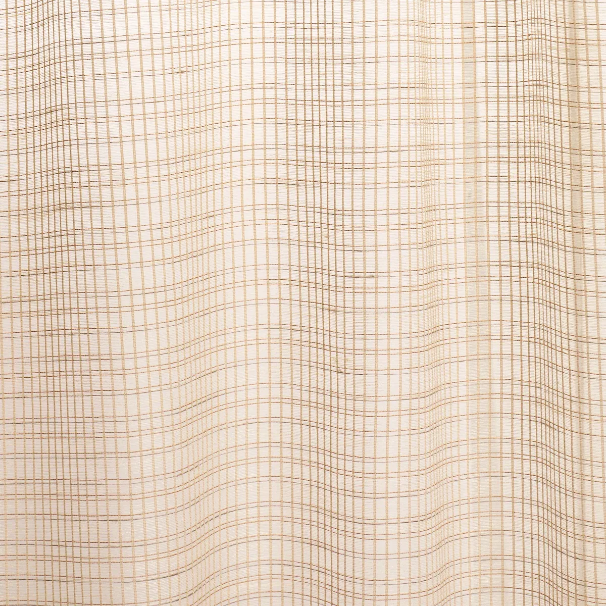 PAYTON LINEN SHEER GRID fabric NATURAL color by Schumacher