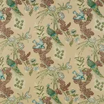 PEACOCK fabric BEIGE color by Schumacher