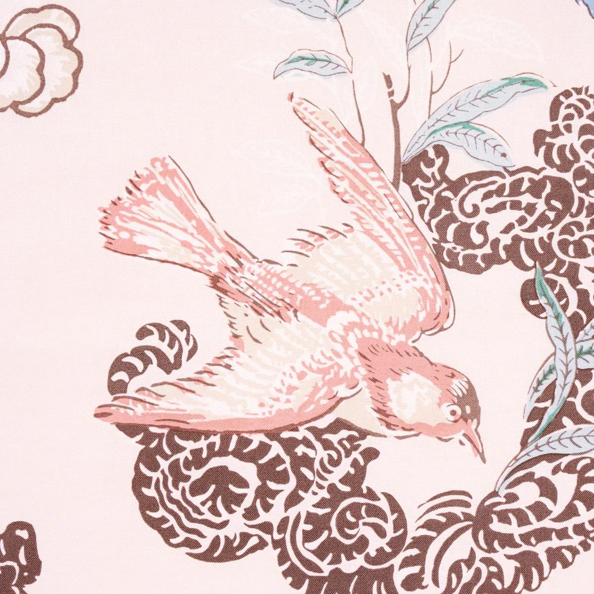 PEACOCK Fabric – BLUSH | Schumacher | Wallpaper Twins PEACOCK fabric BLUSH color by Schumacher