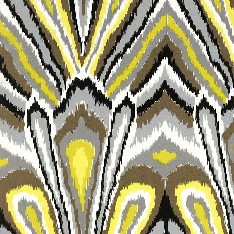 PEACOCK PRINT INDOOR/OUTDOOR fabric DRIFTWOOD color by Schumacher