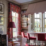 PEACOCK fabric RED color by Schumacher
