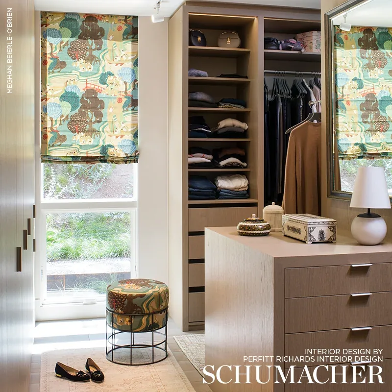 PEARL RIVER Fabric – JADE | Schumacher | Wallpaper Twins PEARL RIVER fabric JADE color by Schumacher