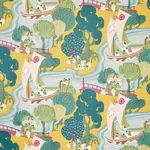 PEARL RIVER Fabric – YELLOW | Schumacher | Wallpaper Twins PEARL RIVER fabric YELLOW color by Schumacher
