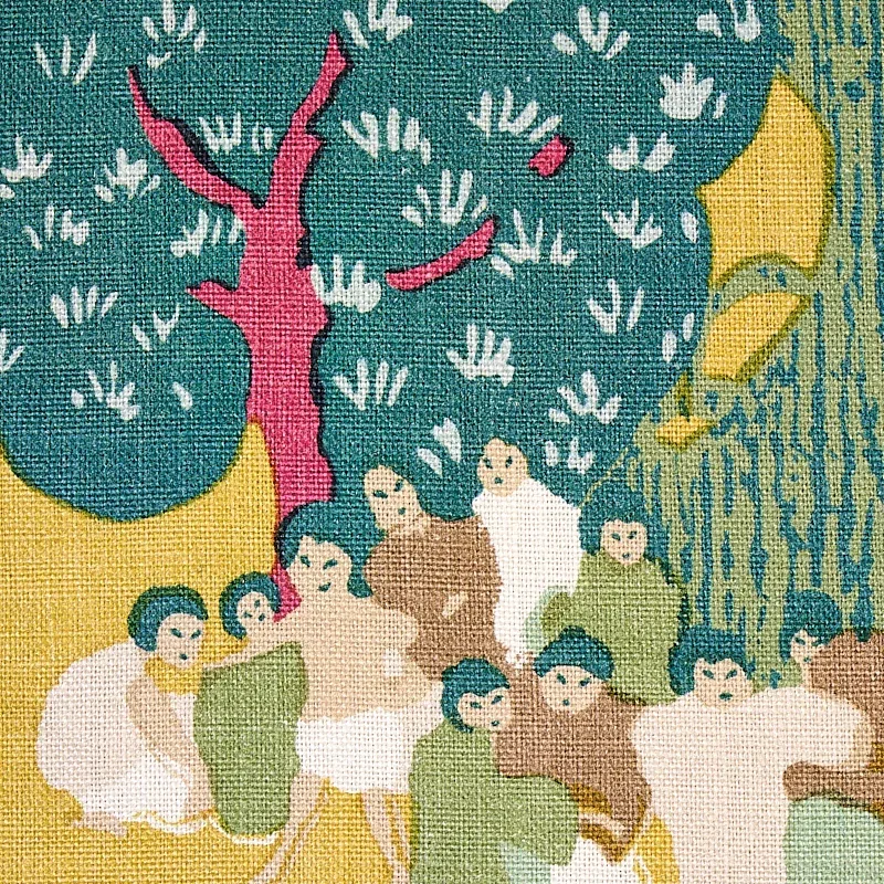 PEARL RIVER Fabric – YELLOW | Schumacher | Wallpaper Twins PEARL RIVER fabric YELLOW color by Schumacher