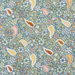 PEGGY PAISLEY fabric AZURE color by Schumacher