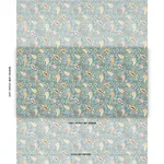PEGGY PAISLEY fabric AZURE color by Schumacher