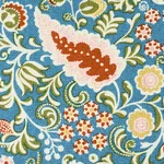 PEGGY PAISLEY fabric AZURE color by Schumacher